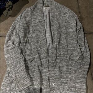 Gray Knit Cardigan